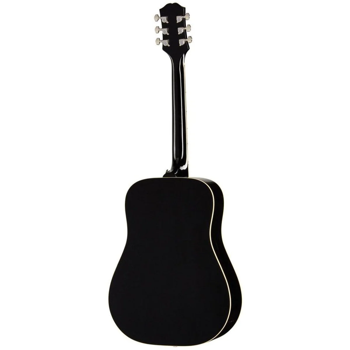 Epiphone Hummingbird Tribute Ebony, Dreadnought-Gitarre, warmer Sound, elegantes Design 2