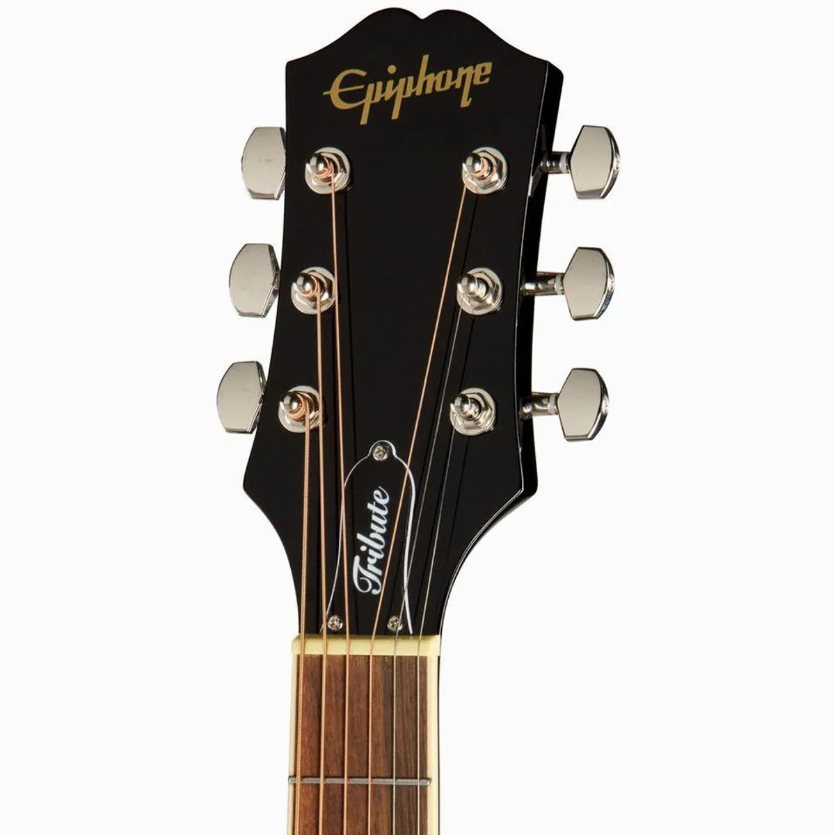 Epiphone Hummingbird Tribute Ebony, Dreadnought-Gitarre, warmer Sound, elegantes Design 5