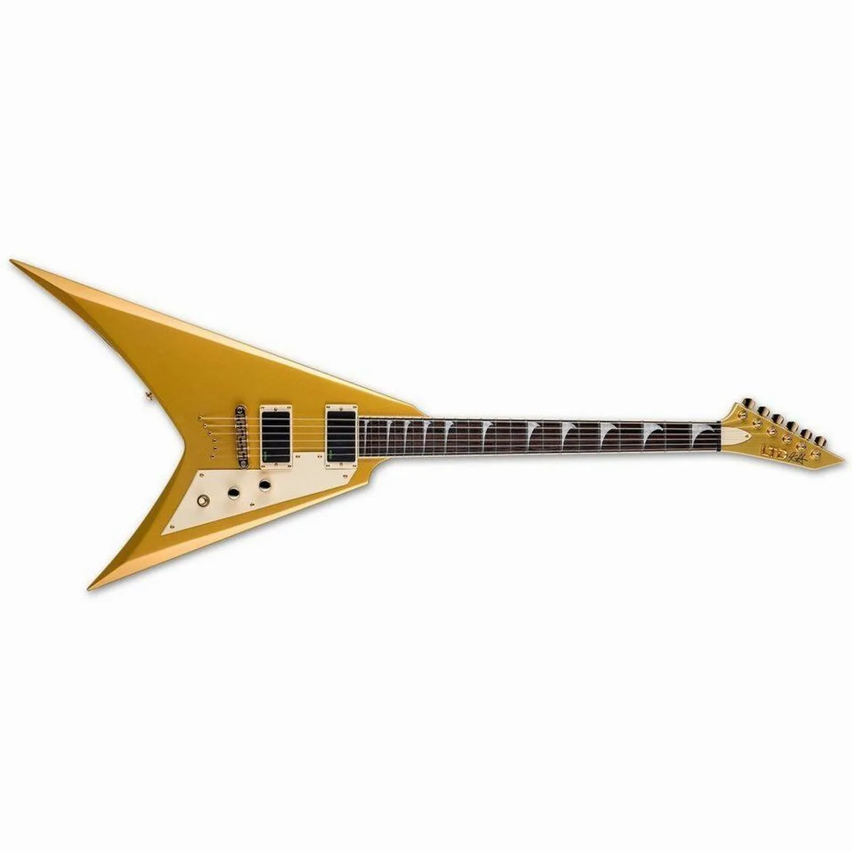 ESP LTD KH-V MGO E-Gitarre, Metallic Gold, EMG Tonabnehmer, durchgehender Hals 2