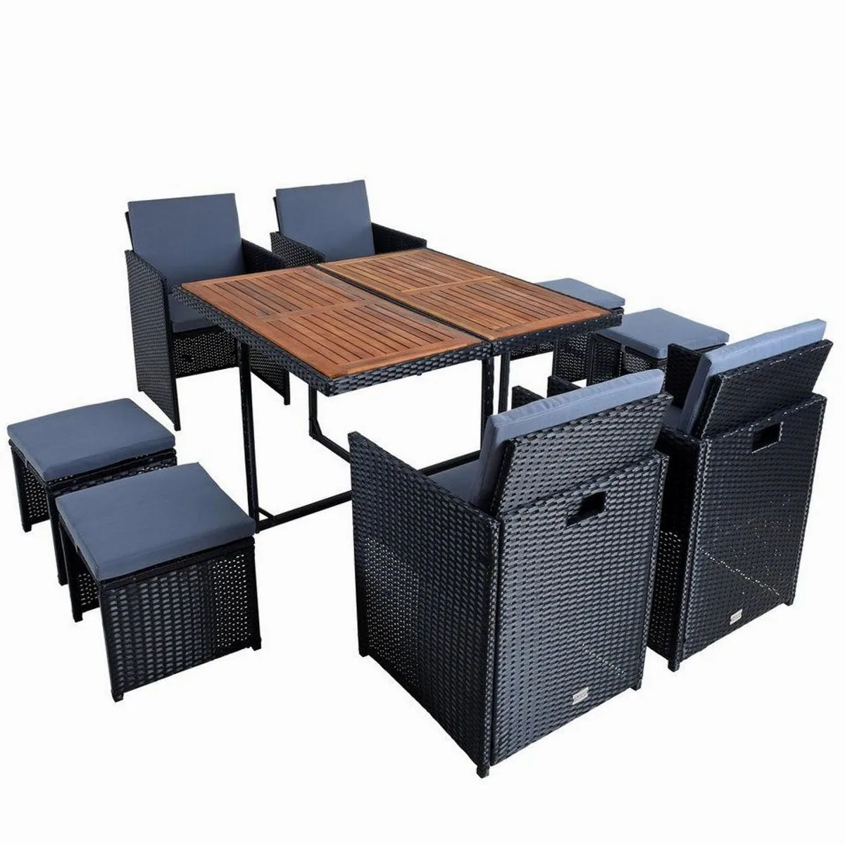 ESTEXO Gartenset Polyrattan, platzsparend, bequem, für 8 Personen 5
