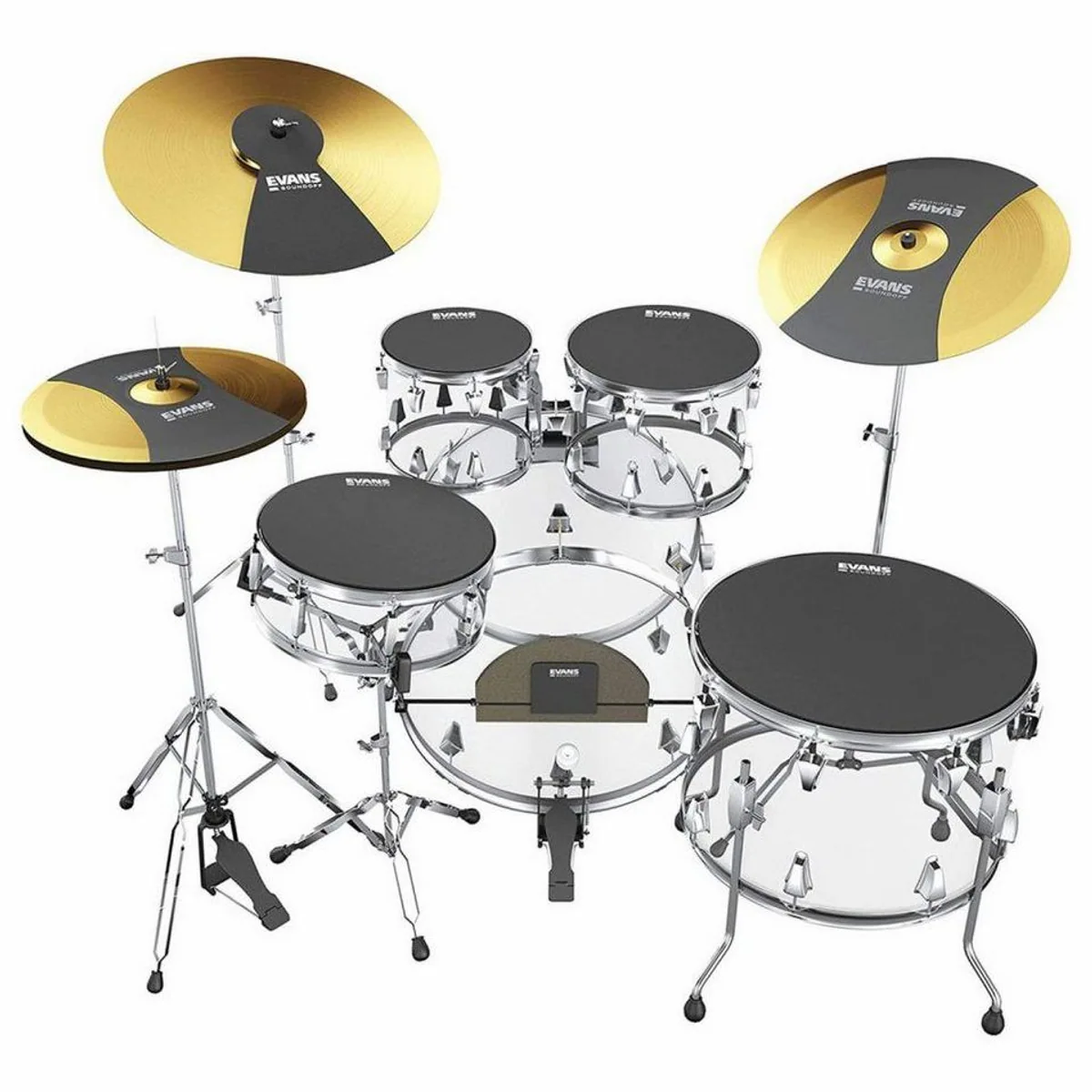 Evans SoundOff Drum Mute Fusion, komplettes Set für leises Üben 4