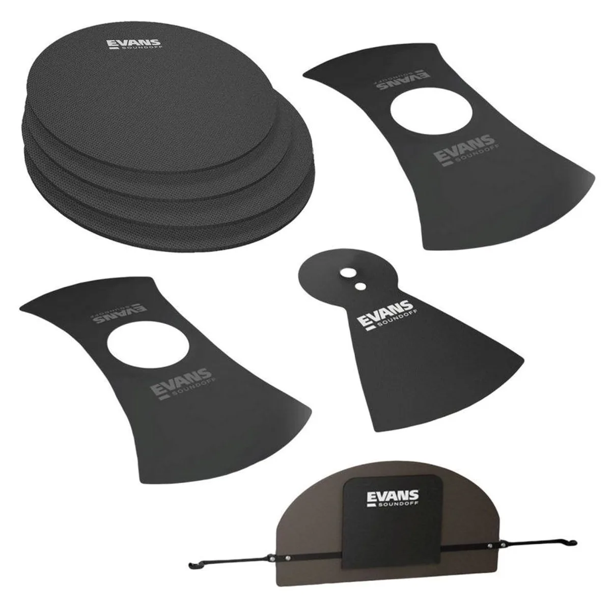 Evans SoundOff Drum Mute Fusion, komplettes Set für leises Üben 5