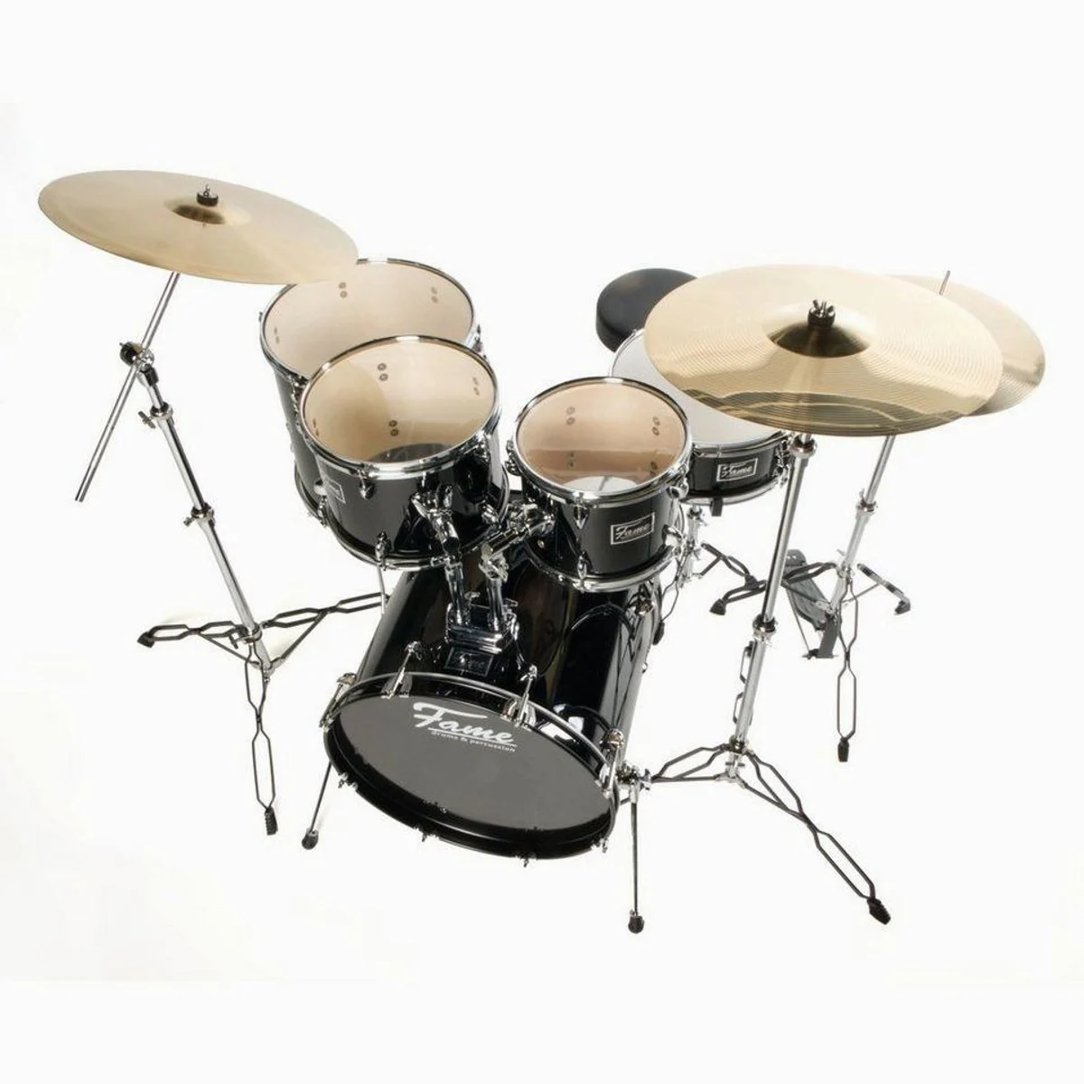 FAME FG22B-BK First Gig Rock Set, Komplettset für Einsteiger, inkl. Becken und Hardware 2
