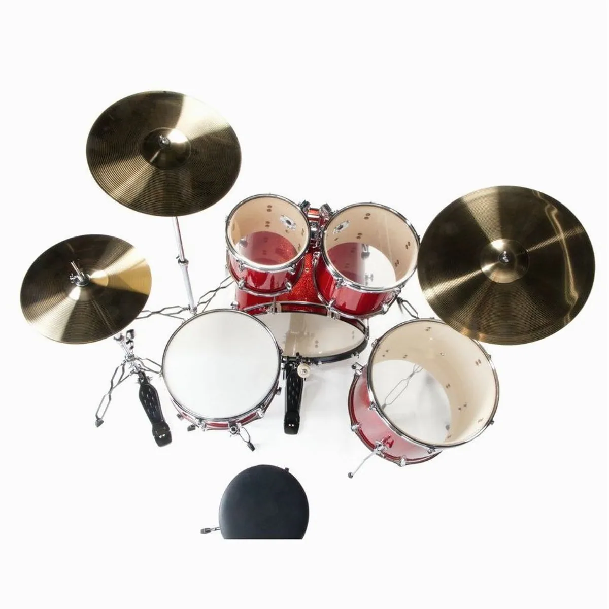 FAME FG22B-RD First Gig Rock Set, 22 Zoll Bassdrum, Pappel-Kessel, inkl. Becken 3