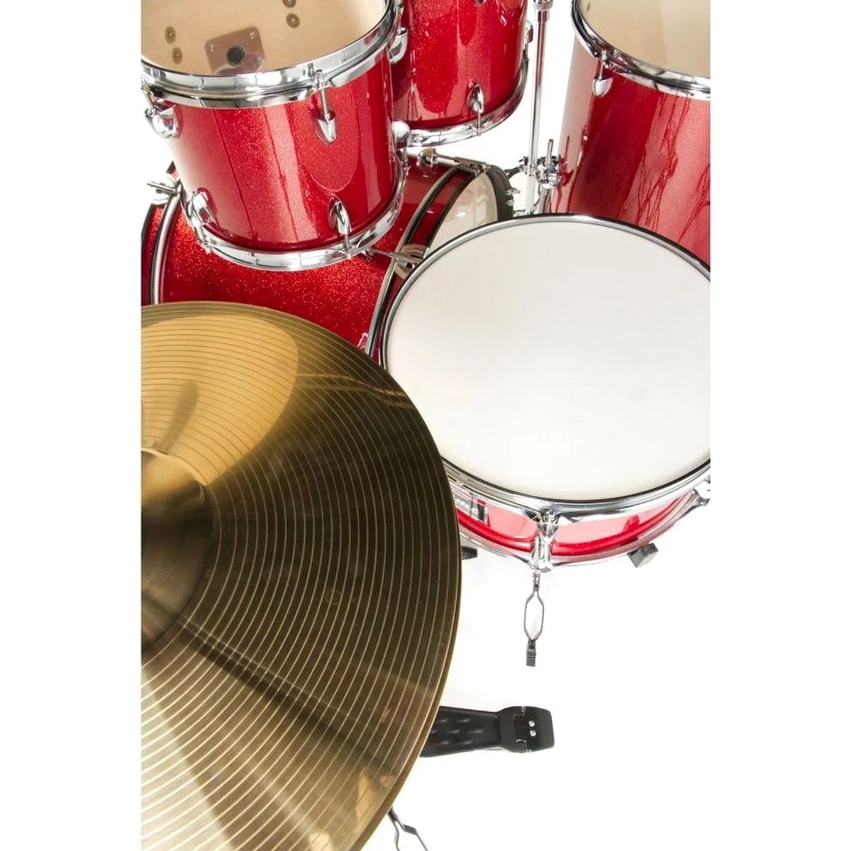 FAME FG22B-RD First Gig Rock Set, 22 Zoll Bassdrum, Pappel-Kessel, inkl. Becken 4