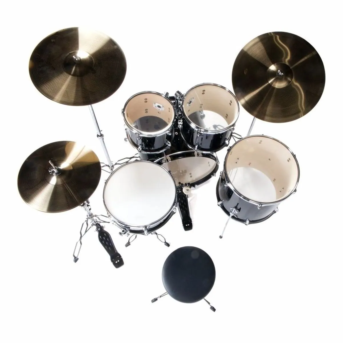 FAME FG20B-BK Schlagzeug, komplettes Set mit 20 Zoll Bassdrum, hochwertiger Ausstattung 3
