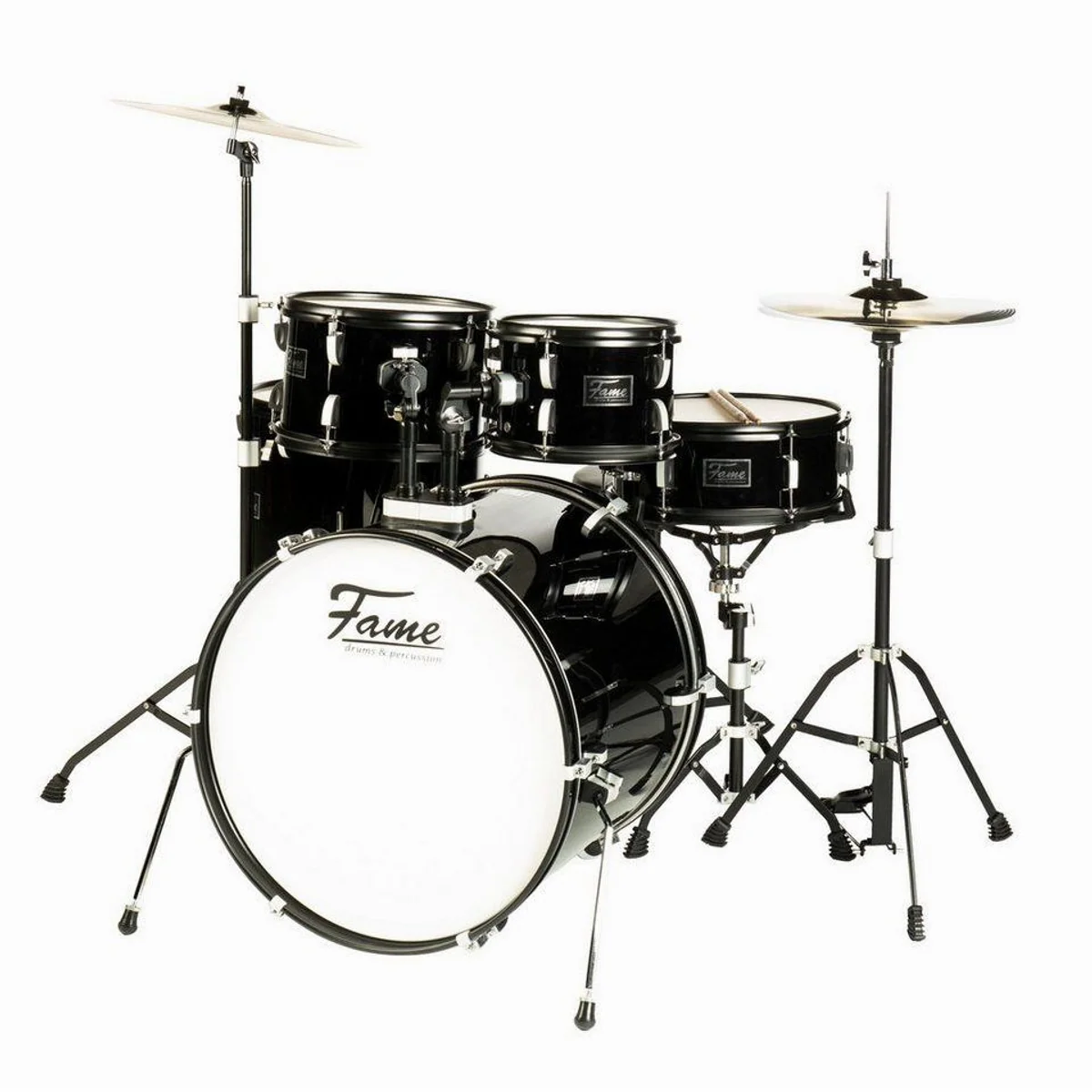 FAME B20 Drum Set, 22" Bass Drum, Komplettes Set mit Zubehör 2
