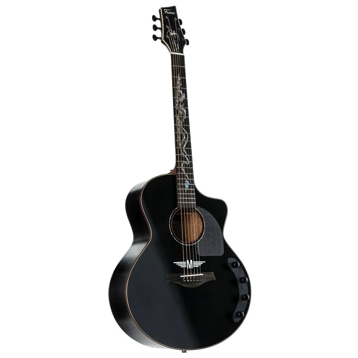 FAME Peter Maffay Dragon Signature Westerngitarre, Grand Auditorium, Elektroakustisch, Inlay-Details