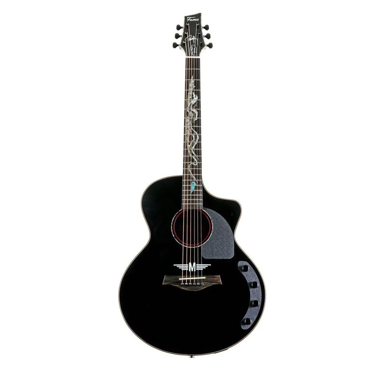 FAME Peter Maffay Dragon Signature Westerngitarre, Grand Auditorium, Elektroakustisch, Inlay-Details 2