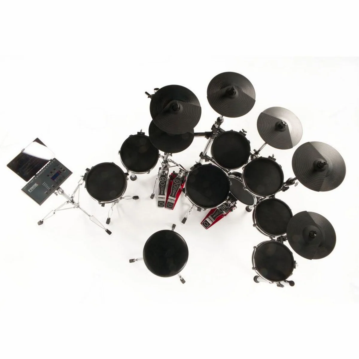 FAME Hybrid Pro XT Chrome Monster E-Drum Set, vielseitig, robust, inklusive Zubehör