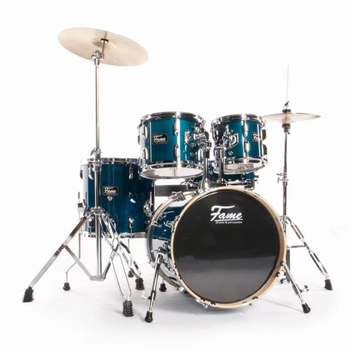 FAME Schlagzeug Jungle Set, inklusive Cymbals und Zubehör 2
