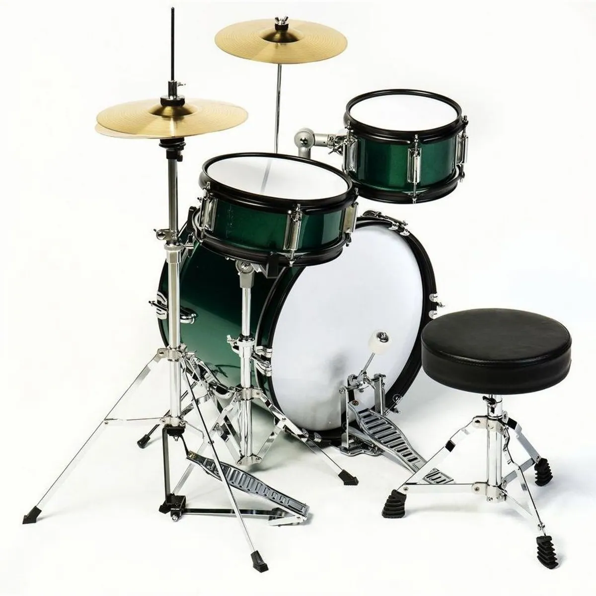 FAME Junior Drumset Green Luis, ideal für Kinder, vielseitig einstellbar, cooles Design 2