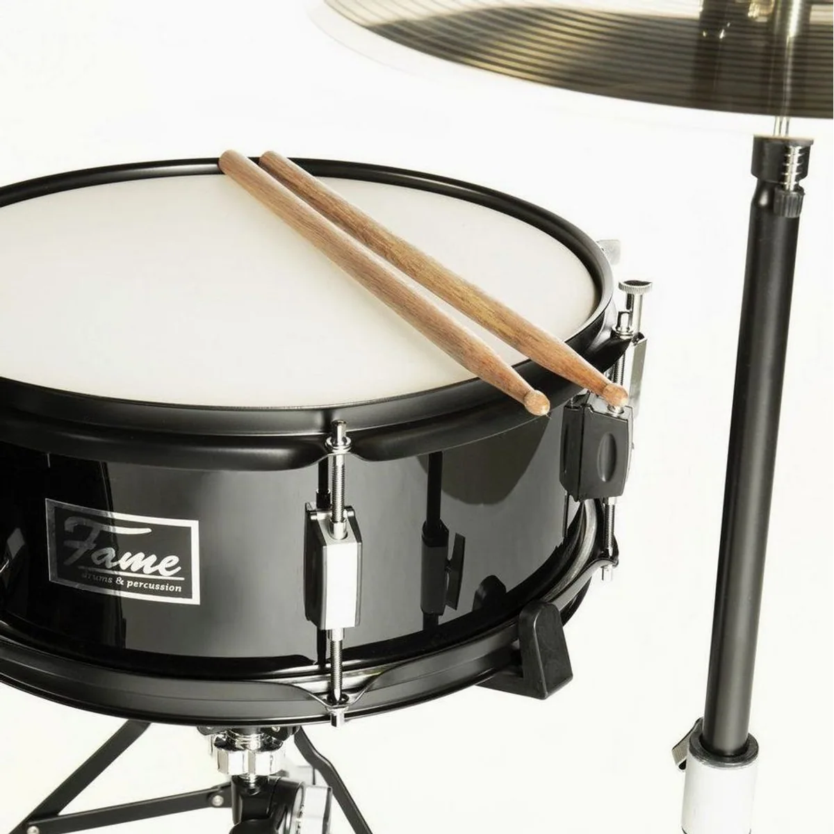 FAME FS22B First Step Rock Set, Komplettes Drum-Set, Hochwertiges Mischholz, Inklusive Hardware und Becken 5