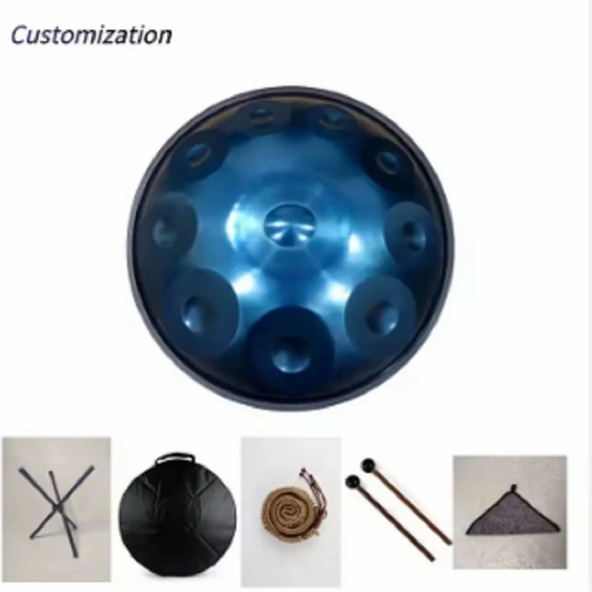 FANNOU Handpan 12-Noten Trommel, handgefertigt, D-Moll Stimmung 3
