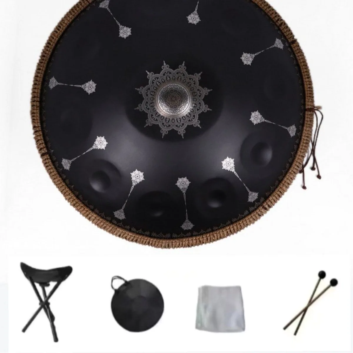 FANNOU Handpan 10 Noten Mandala Muster, handgehämmert, stabiler Klang 3