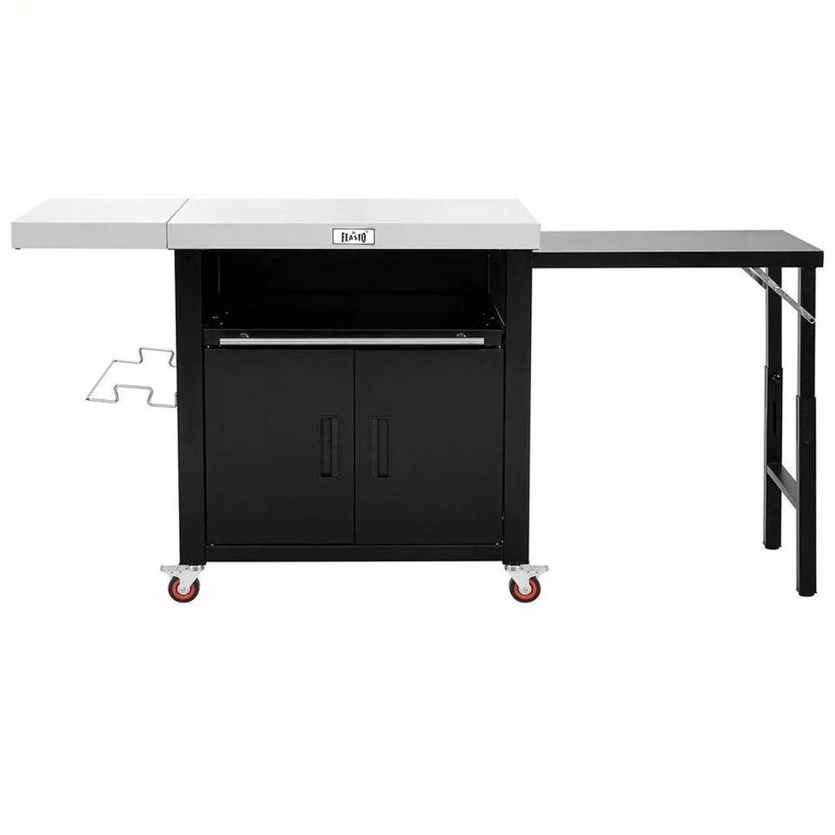 Feasto Grillwagen, multifunktional mit Schrank & klappbaren Tischen 3