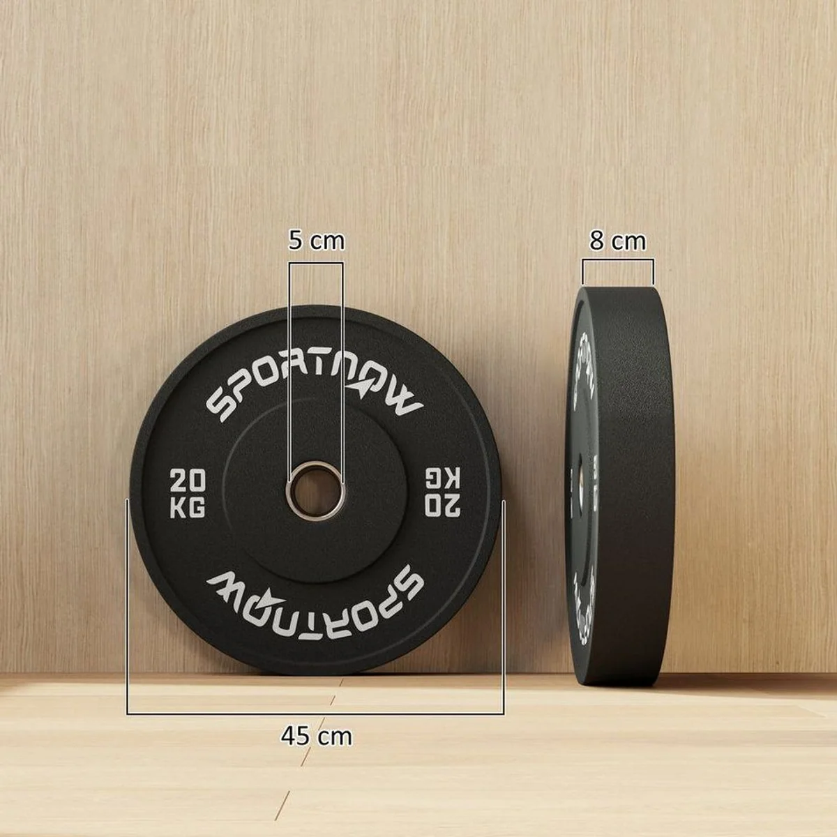 FELIXLEO Hantelscheiben Set 2 x 20 kg, langlebig, geräuschreduzierend, präzise Gewichtskennzeichnung 5