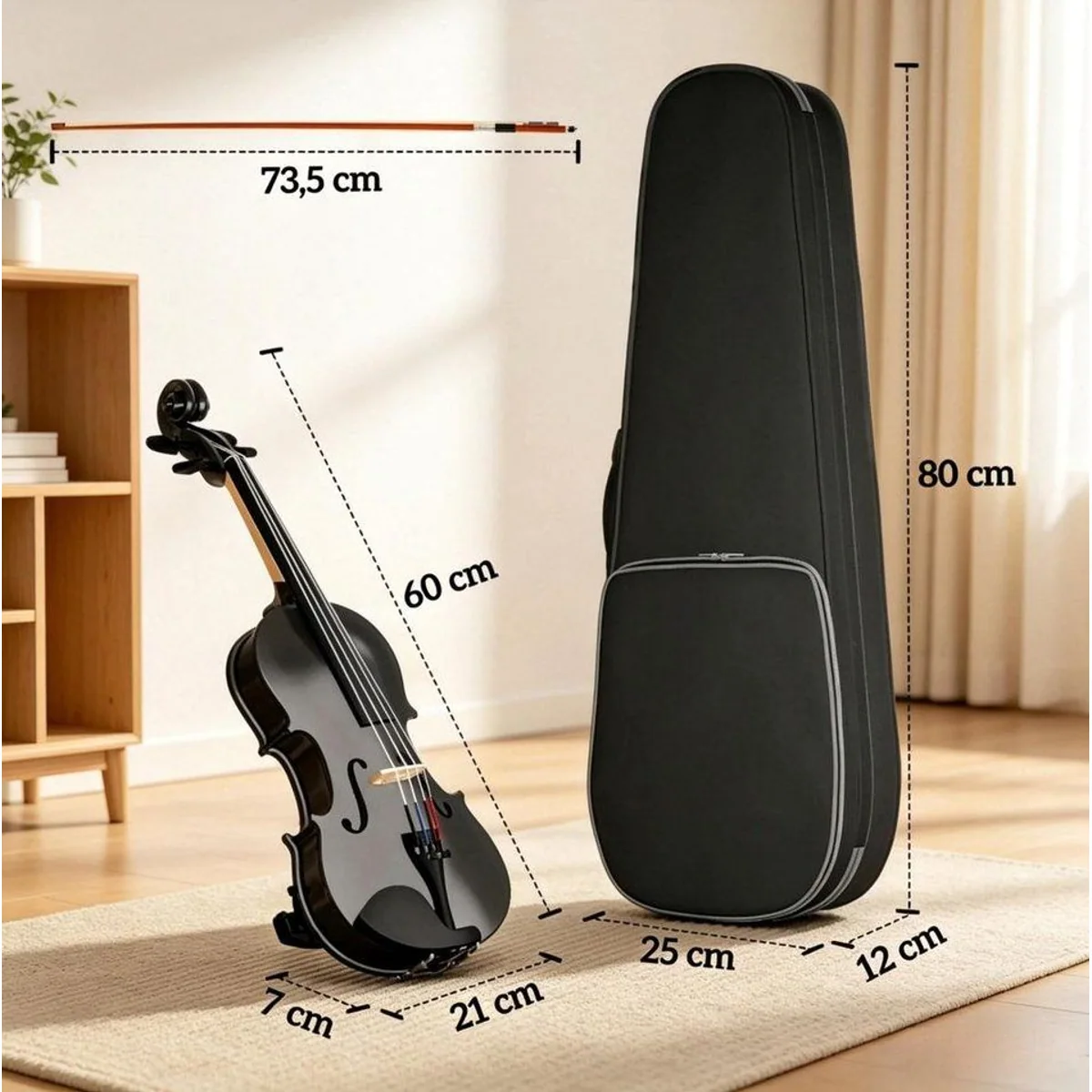 FELIXLEO Violine 4/4 Set, ideal für Anfänger, inklusive Zubehör 2