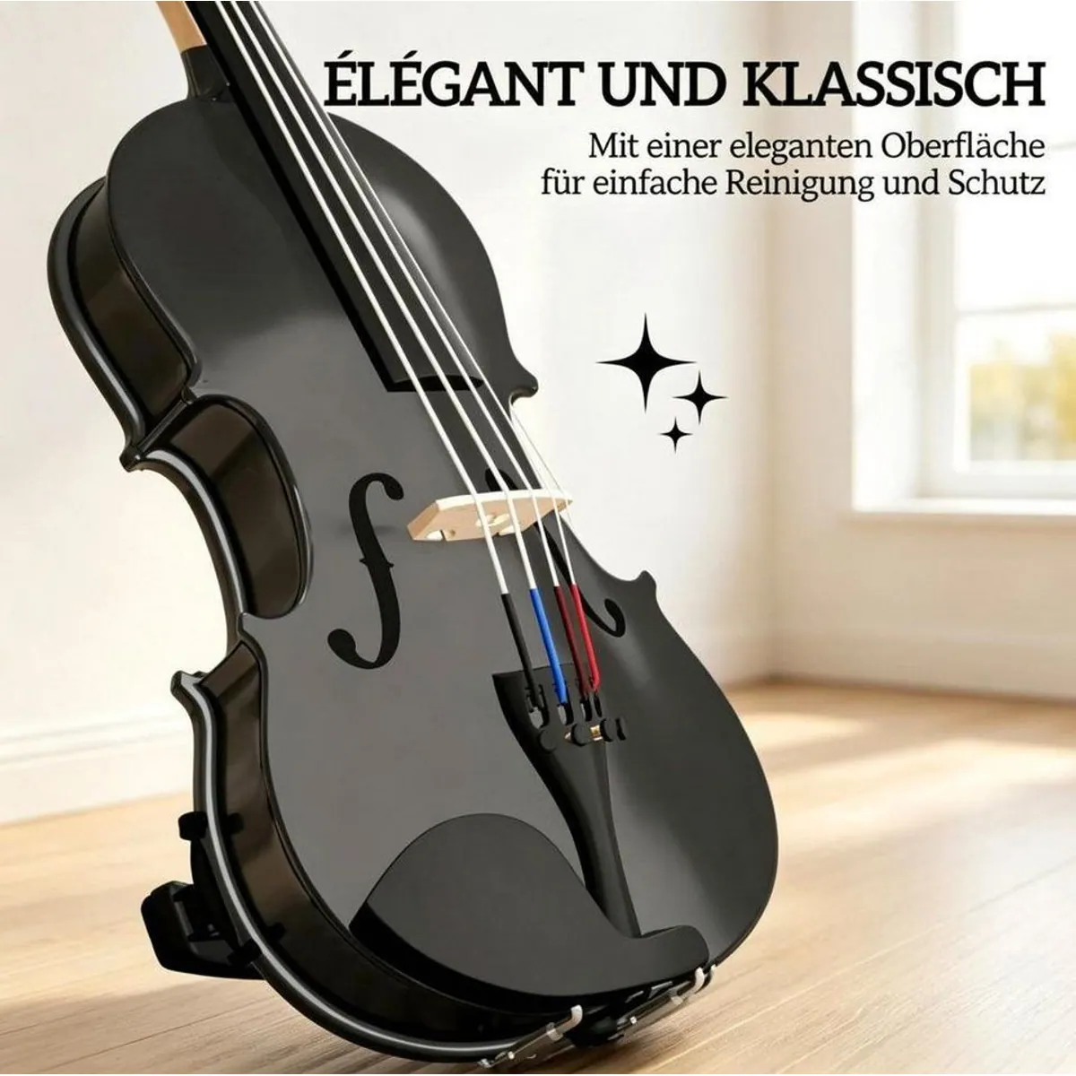 FELIXLEO Violine 4/4 Set, ideal für Anfänger, inklusive Zubehör 4
