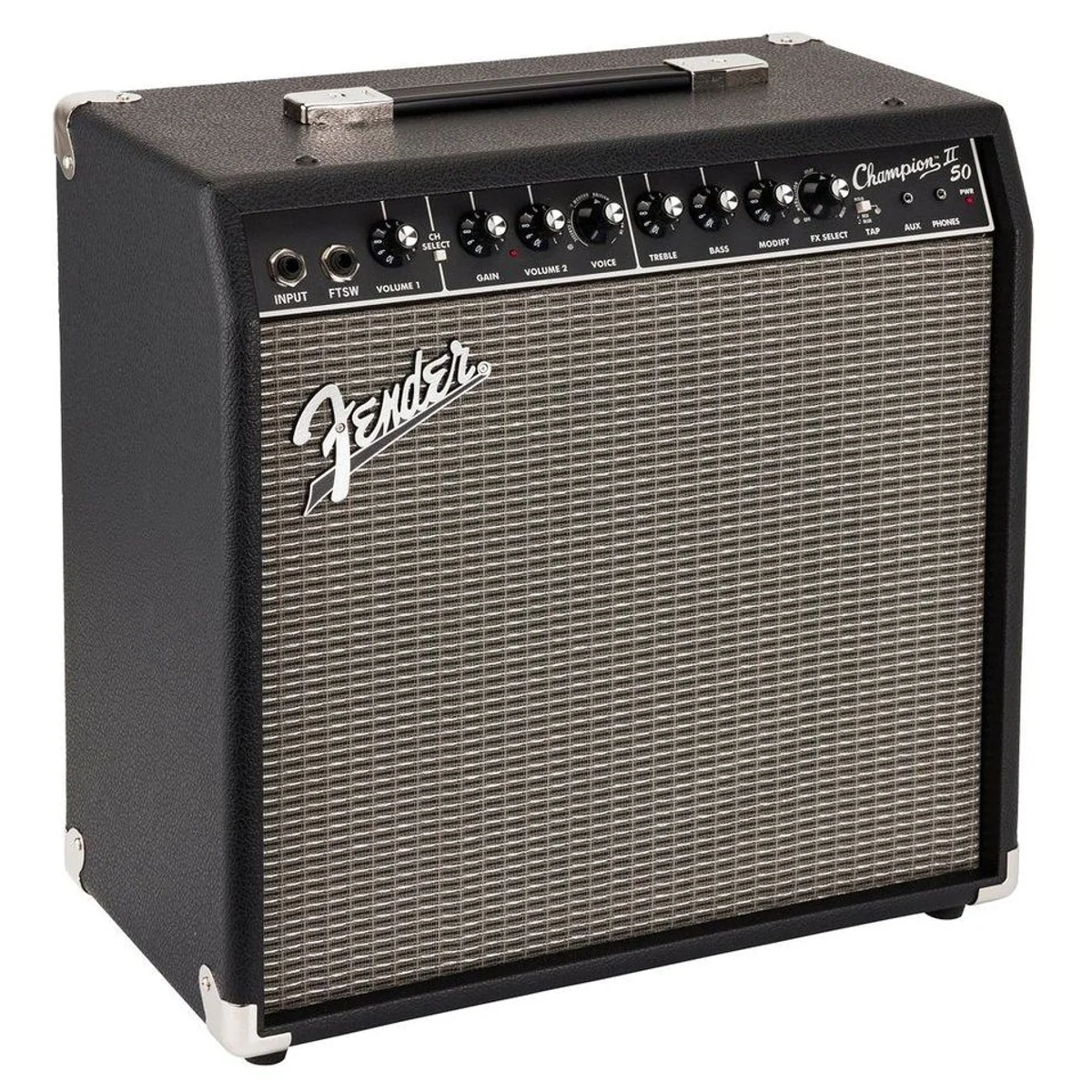 Fender Champion II 50 E-Gitarre Verstärker, vielseitig, 50 Watt, 12" Lautsprecher