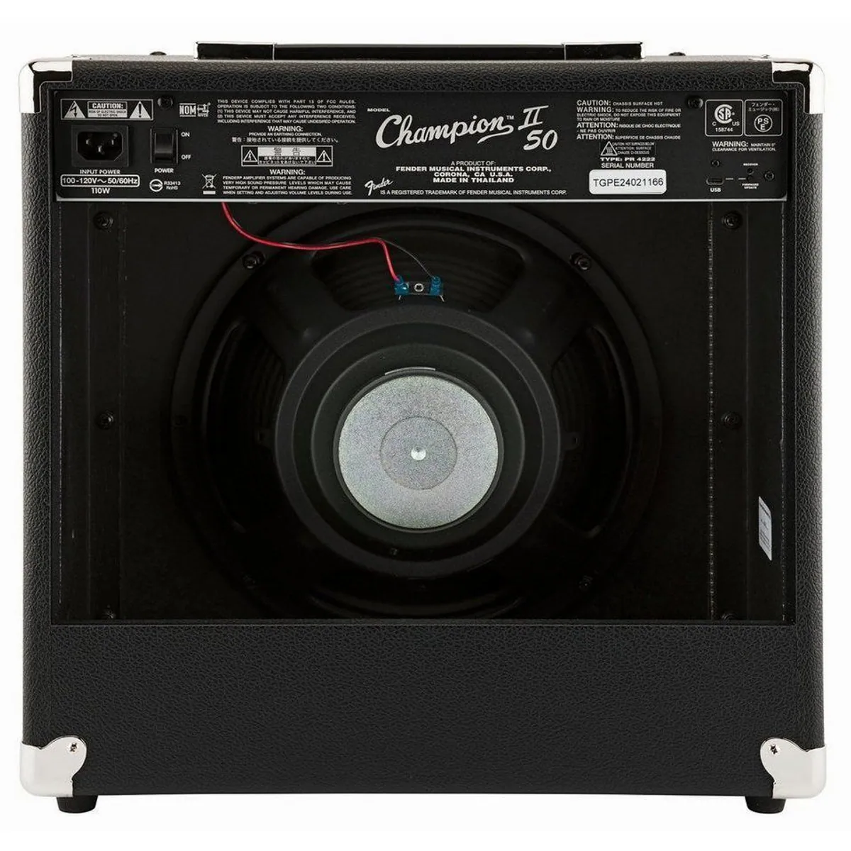 Fender Champion II 50 E-Gitarre Verstärker, vielseitig, 50 Watt, 12" Lautsprecher 3