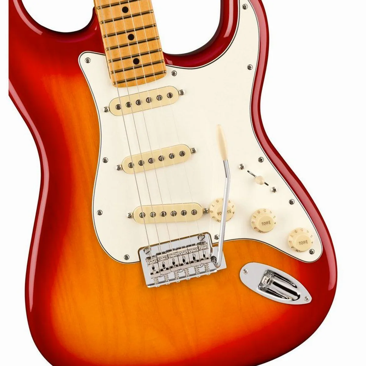 Fender Player II Stratocaster MN Aged Cherry Burst, vielseitige Klangoptionen, modernes Design, hohe Bespielbarkeit 3