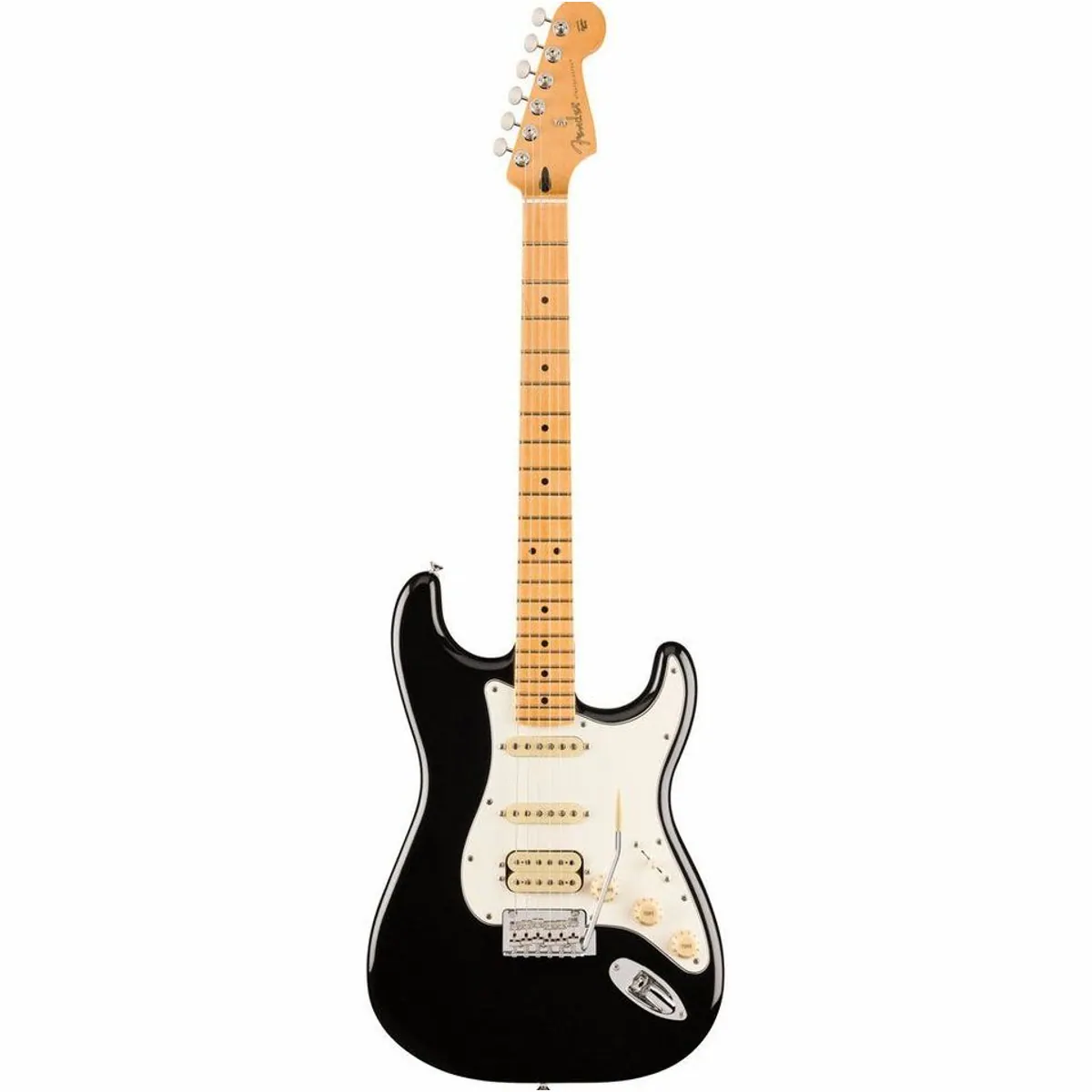 Fender Player II Stratocaster HSS MN Black, vielseitige Pickup-Bestückung, komfortables Halsprofil
