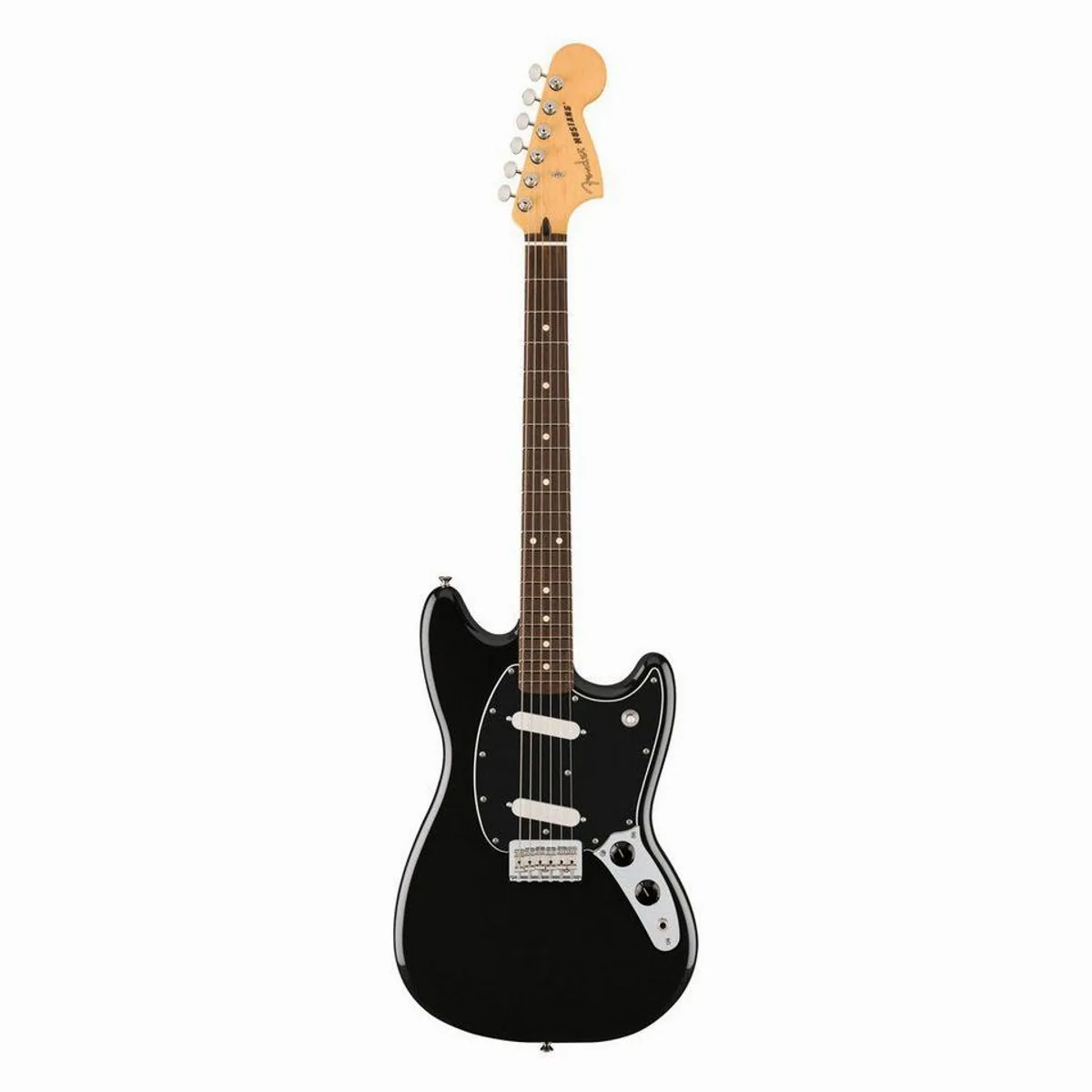 Fender Player II Mustang RW Black, Offset-Korpus, Alnico V Tonabnehmer — E-Gitarre