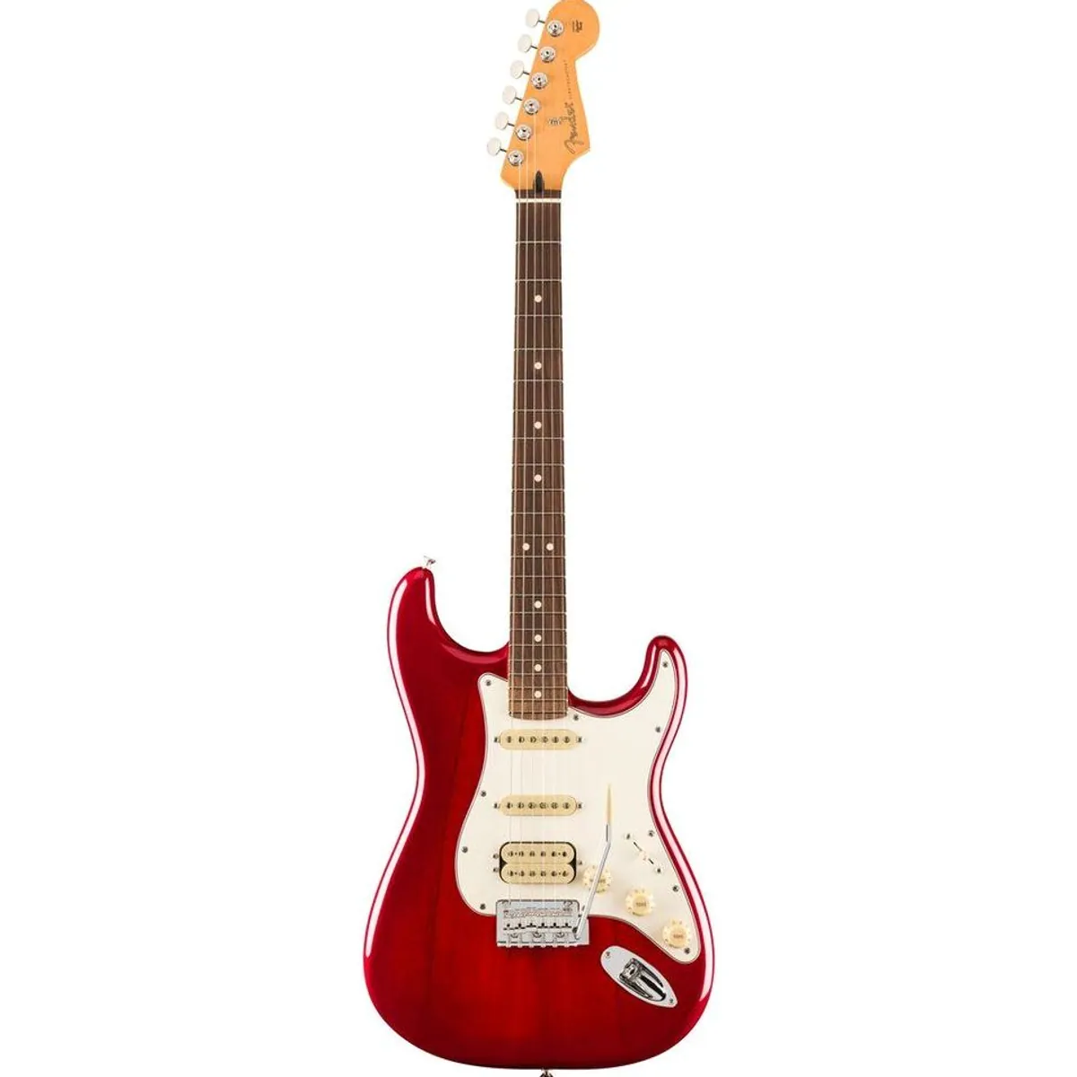 Fender Player II Stratocaster HSS RW, Mahagoni-Korpus, HSS-Pickups, Transparent Cherry Burst