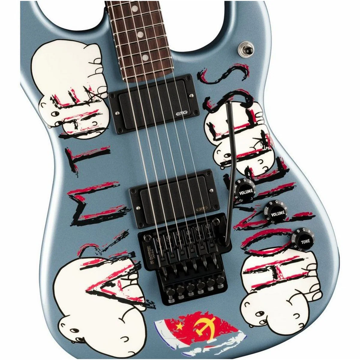Fender Tom Morello Arm the Homeless E-Gitarre, Signature Modell, Blue Ice Metallic 3