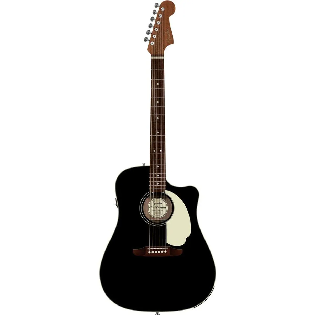 Fender California Standard Redondo CE Black, Dreadnought mit Cutaway, kraftvoller Klang