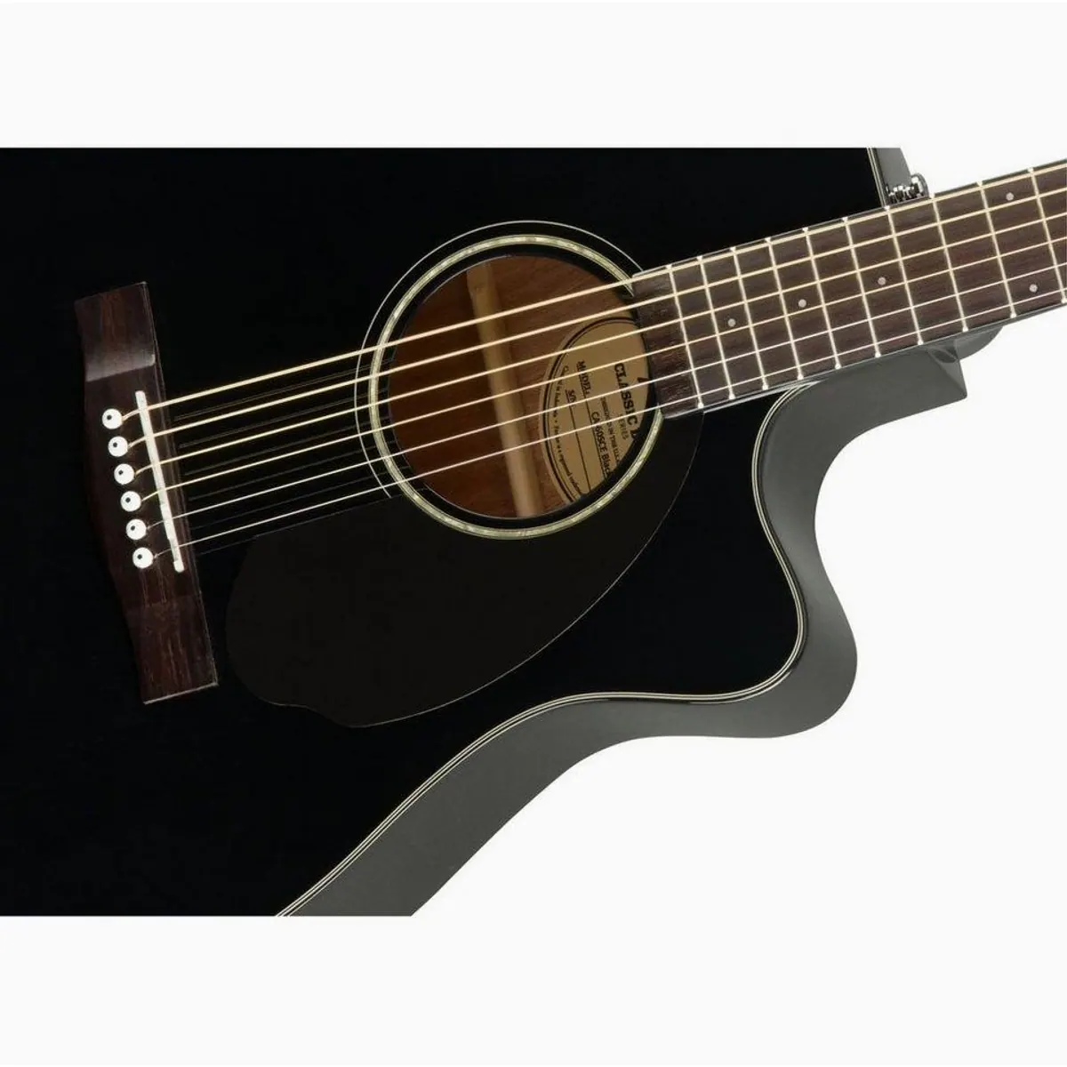 Fender CC-60SCE Black Westerngitarre, kompakt, druckvoller Sound, Cutaway 4