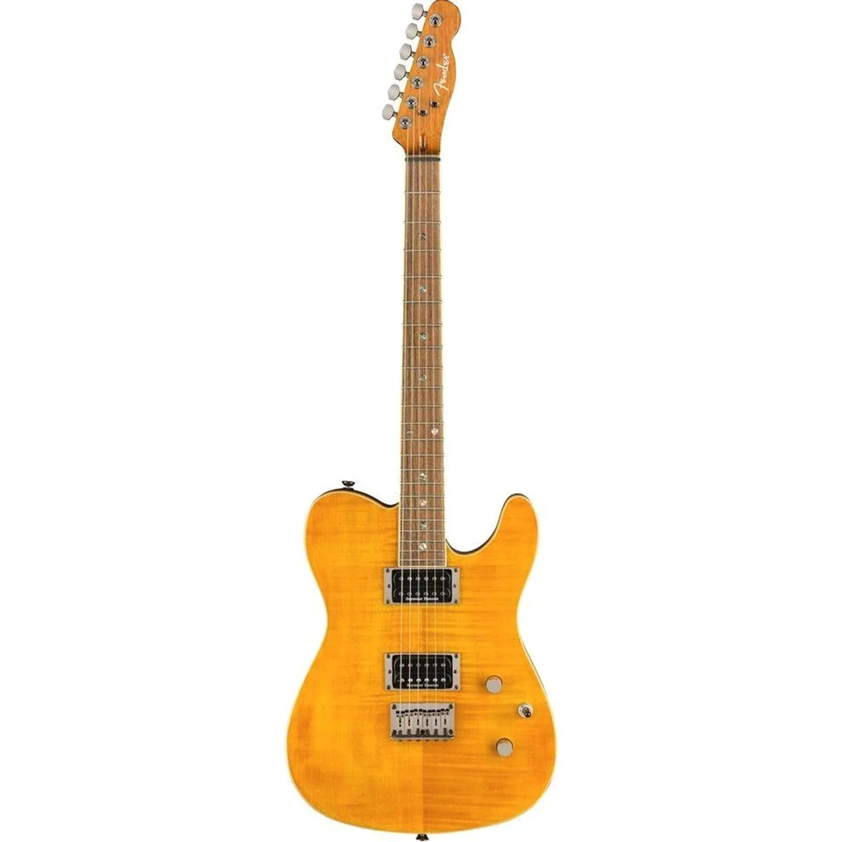 Fender Custom Telecaster FMT HH Amber, Mahagoni-Korpus, Seymour Duncan Tonabnehmer