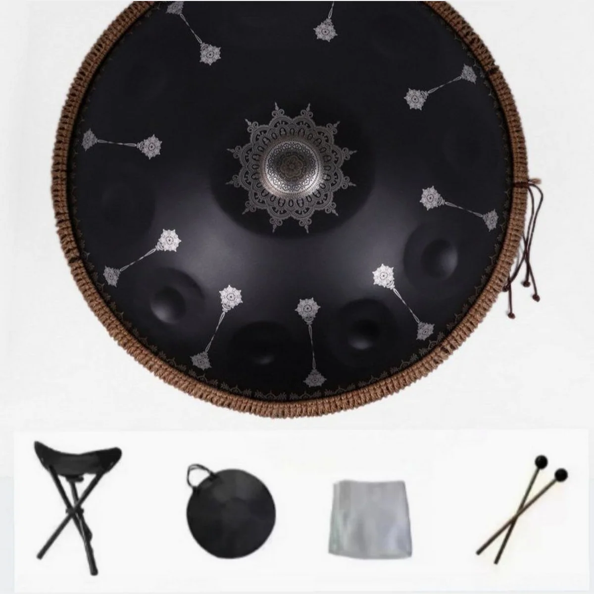 Fine Life Pro Handpan, 10 Töne, Mandala-Design, handgehämmert 3