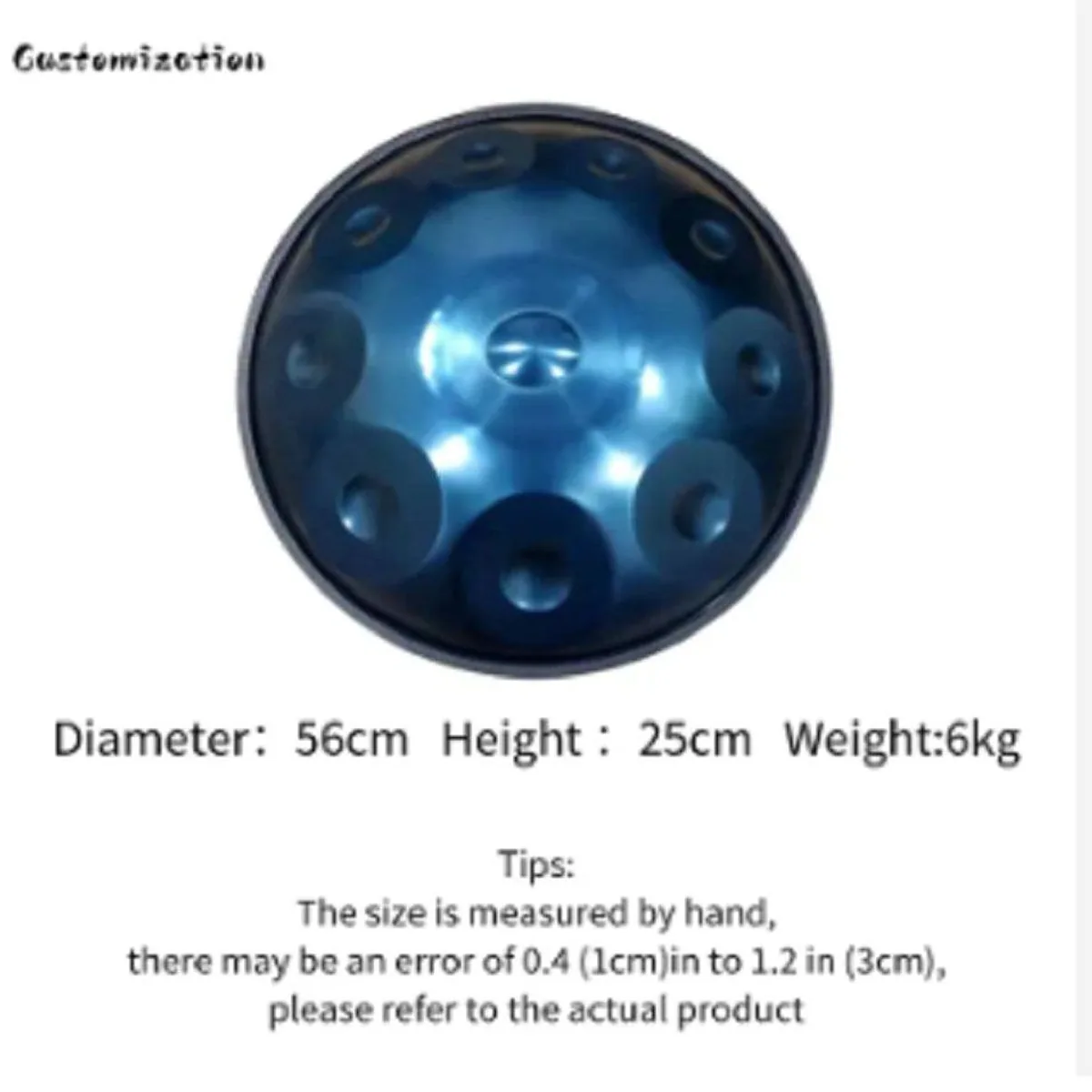 Fine Life Pro Handpan 22 Zoll, 12 Töne, stabil und klangvoll 5