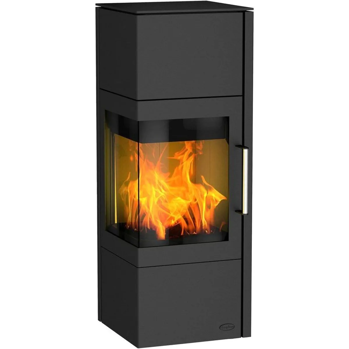 Fireplace Royal Kaminofen, 6,6 kW, elegantes Eckmodell mit Sichtfenster