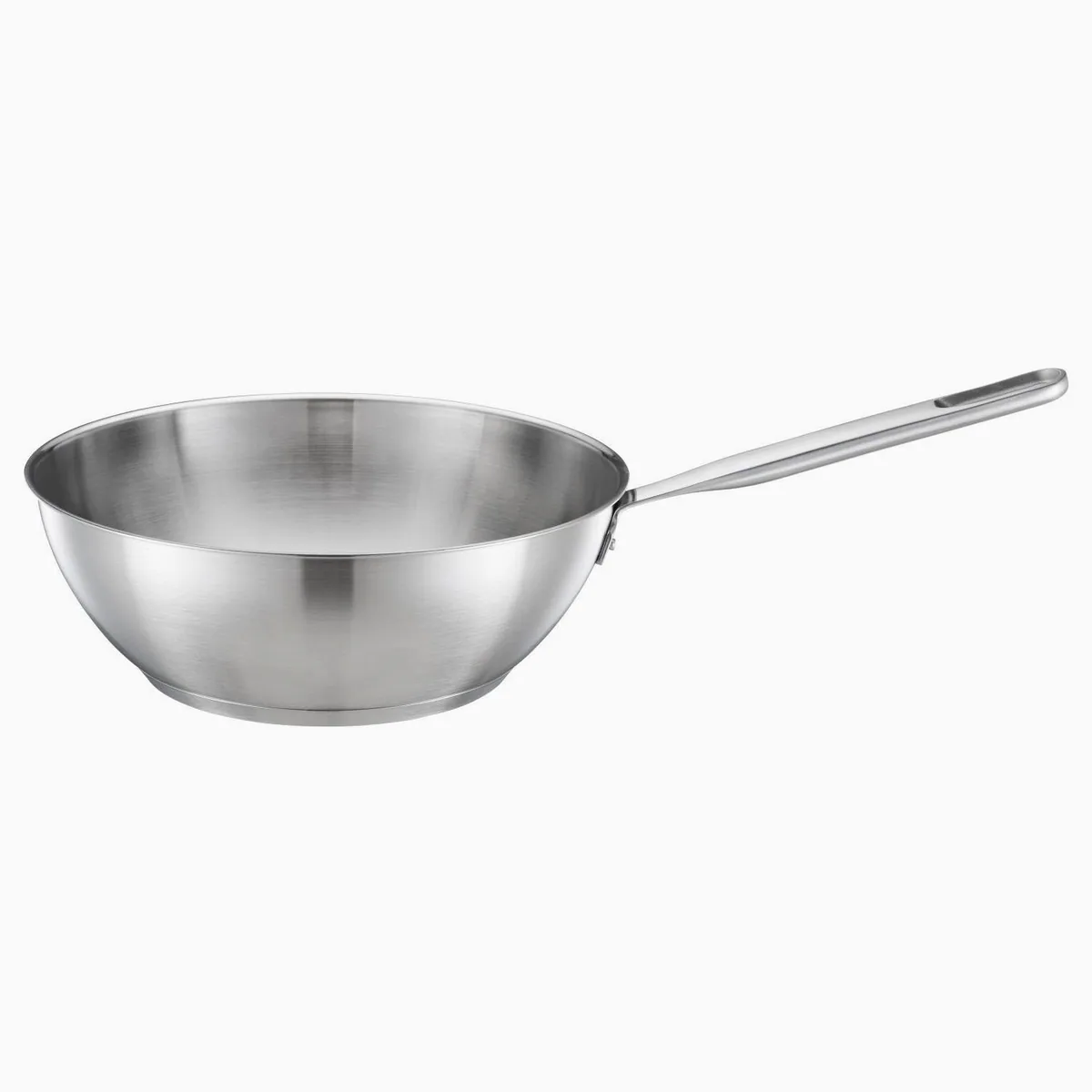 Fiskars All Steel Pure Wok-Pfanne 28 cm, unbeschichtet, Edelstahl