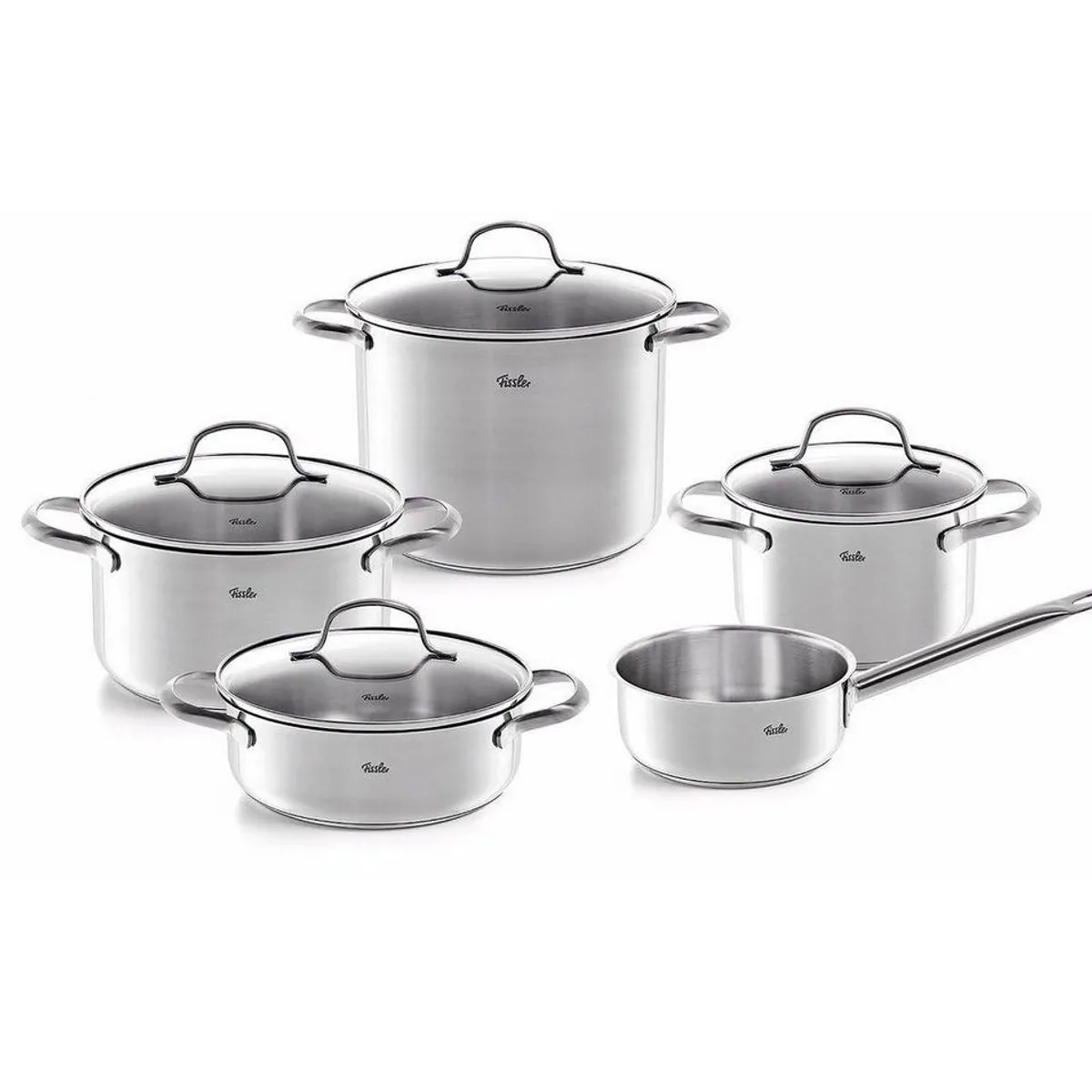 Fissler Topf-Set San Francisco, 9-teilig, Edelstahl 18/10, für alle Herdarten