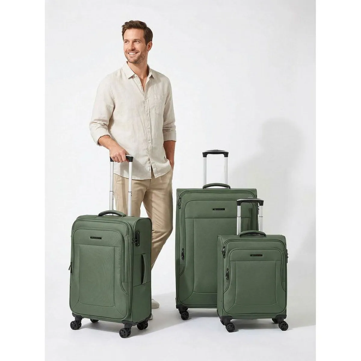Franky Melbourne 3.0 Trolleyset, 3-teilig, 4 Rollen, Polyester 2