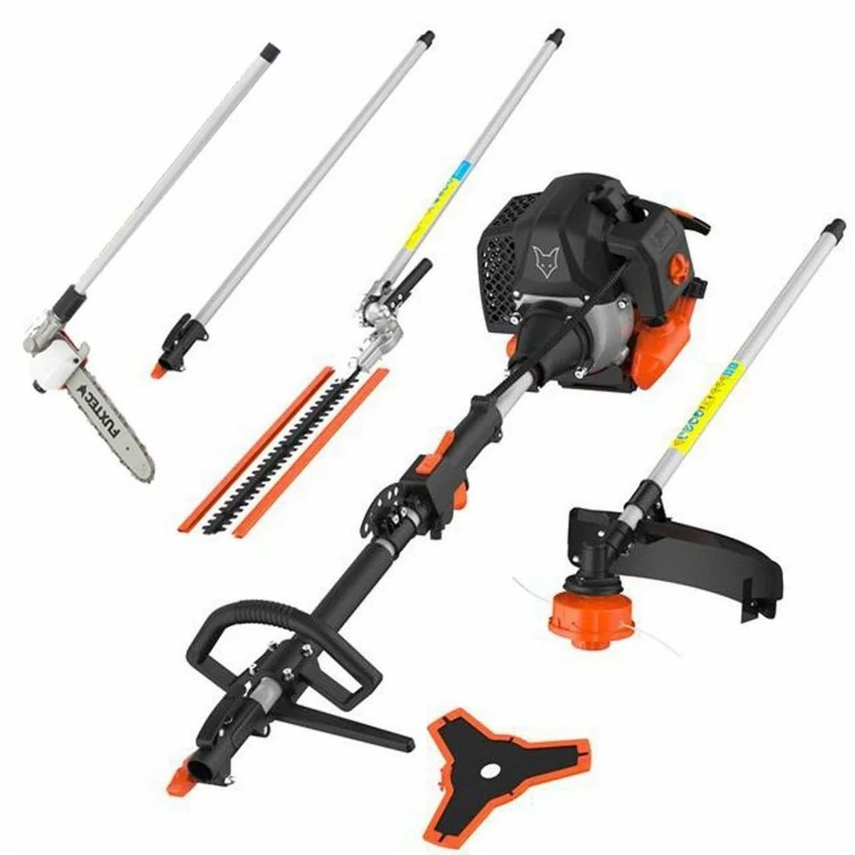 FUXTEC FX-MT252ER Benzin-Motorsense, 5in1 Multitool, 3PS, abwinkelbarer Hochentaster