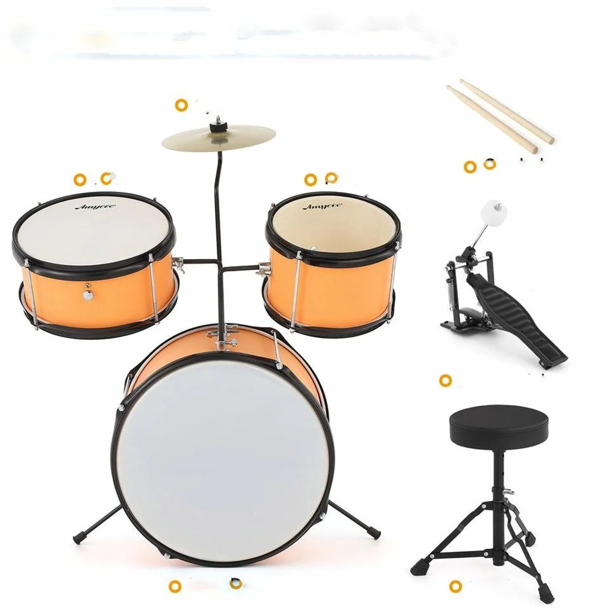 GarveeMore Bass Drum Trommel Set, ideal für Anfänger, akustisch und robust 3