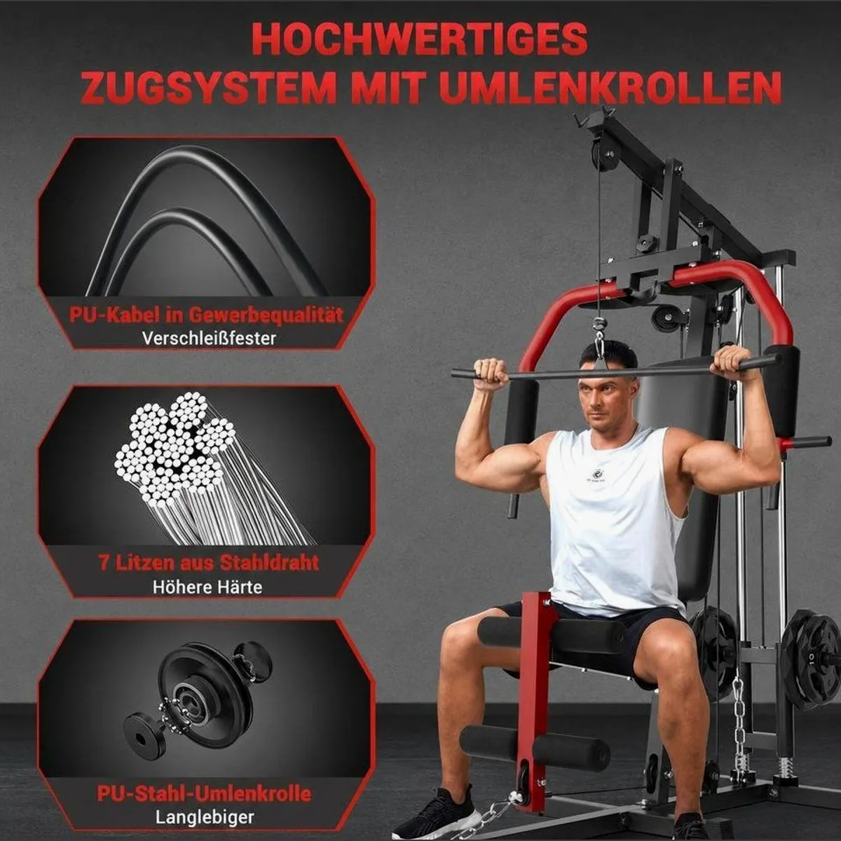 GarveeMore Kraftstation, 7-in-1 Multifunktionsgerät für Zuhause, Freigewichts-Design 3