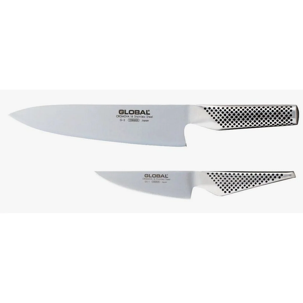 GLOBAL G-201 Messerset, 20 cm Kochmesser & 11 cm Putzmesser