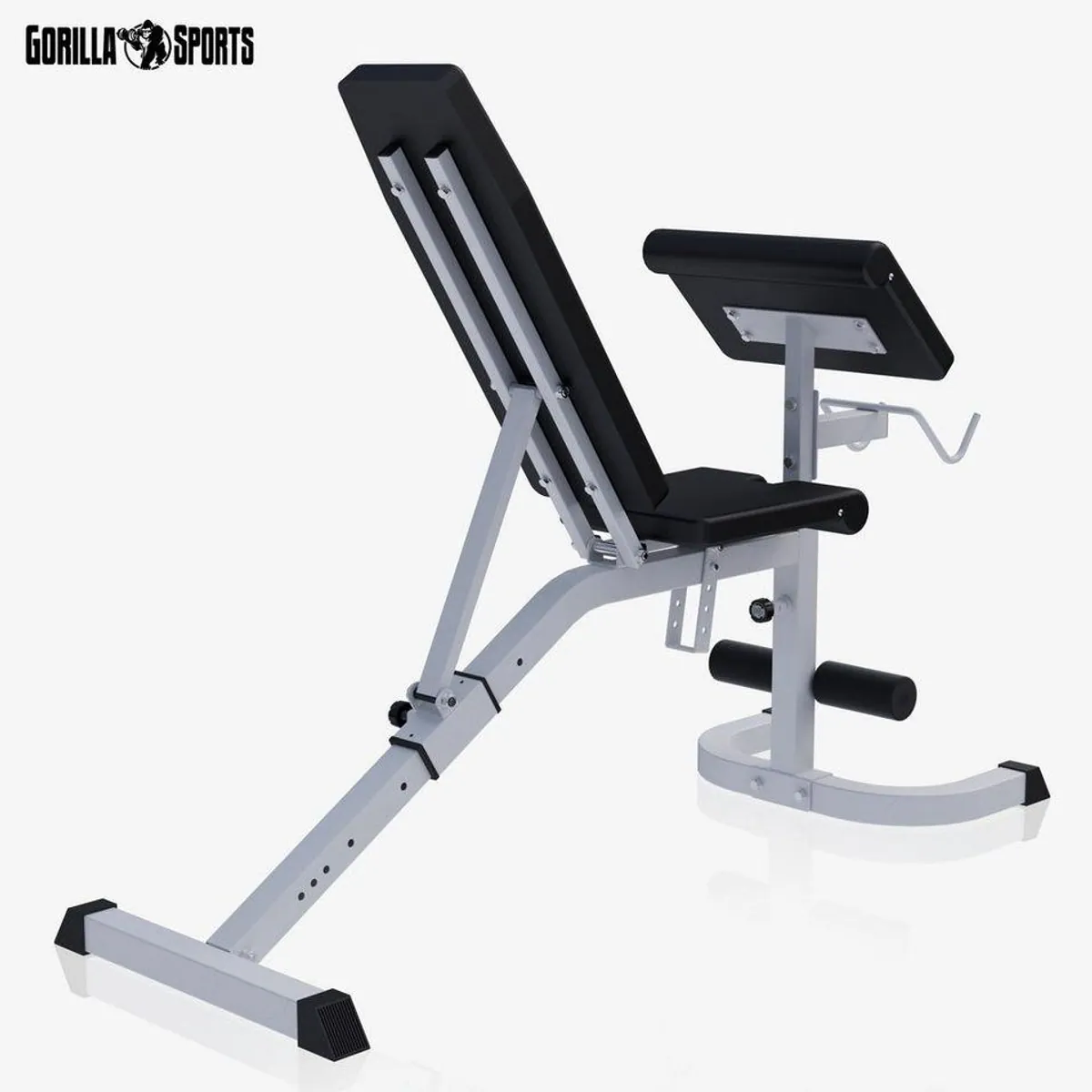 GORILLA SPORTS Hantelbank mit Curlpult, 250 kg max. Belastung, verstellbare Rückenlehne 3