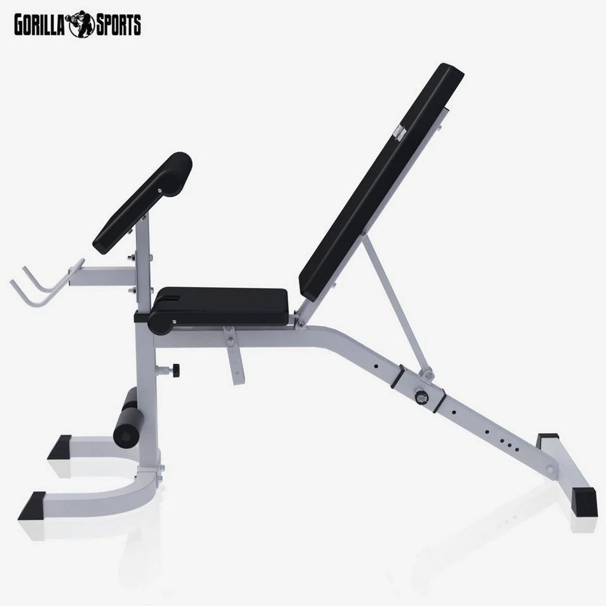 GORILLA SPORTS Hantelbank mit Curlpult, 250 kg max. Belastung, verstellbare Rückenlehne 4