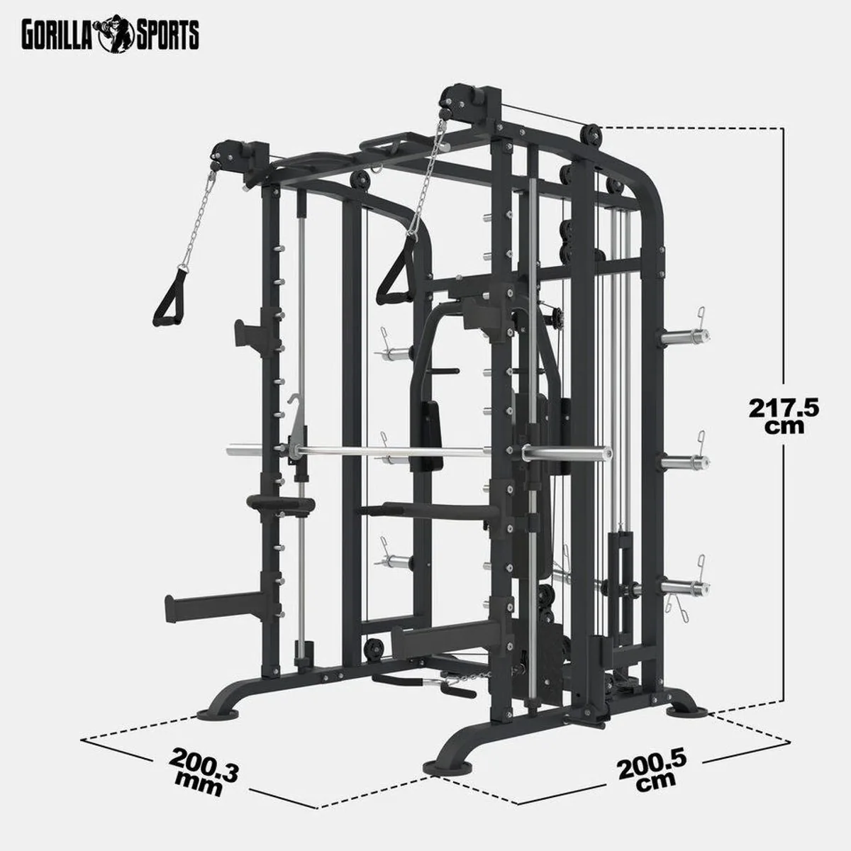 GORILLA SPORTS Kraftstation Multifunktionale, 300 kg Maximalgewicht, Vielseitige Übungen 5
