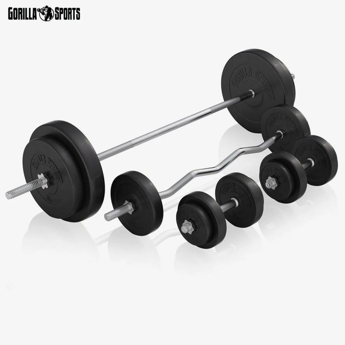 GORILLA SPORTS Kraftstation Universal Set, 46-teilig für komplettes Ganzkörpertraining 3
