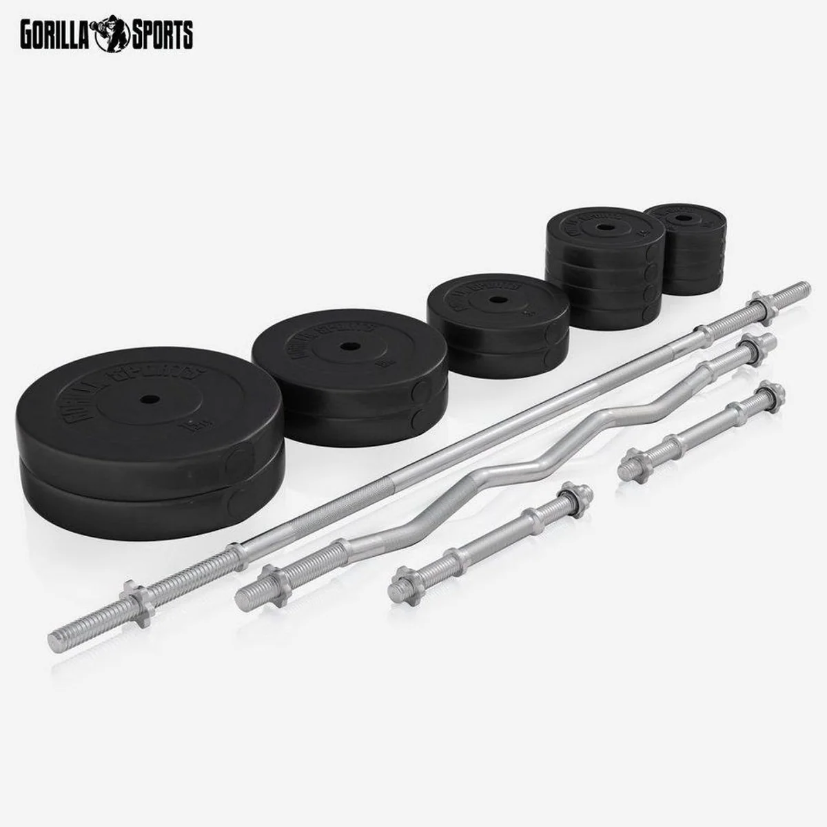 GORILLA SPORTS Kraftstation Universal Set, 46-teilig für komplettes Ganzkörpertraining 4