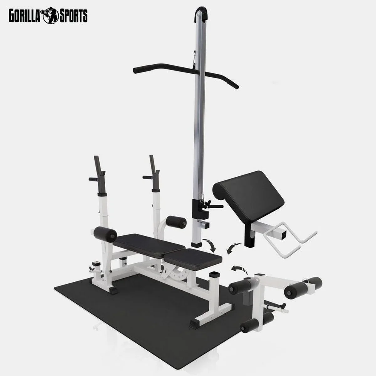 GORILLA SPORTS Kraftstation Universal Set, 46-teilig für komplettes Ganzkörpertraining 5