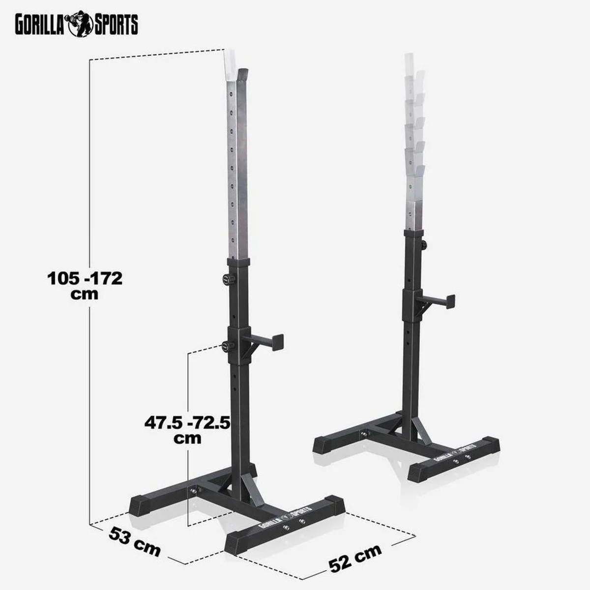 GORILLA SPORTS Hantelbank 100 kg Set, verstellbar, inkl. Schutzmatten 4